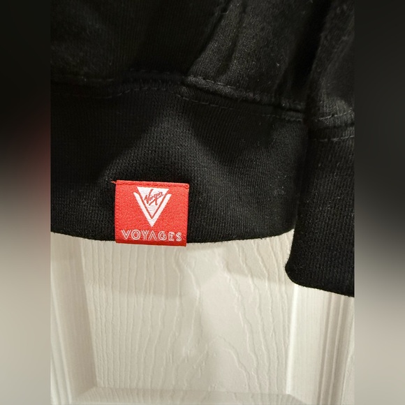 NWT Virgin Voyages Black Hoodie with Red Accents - Picture 5 of 6